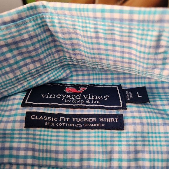 VINEYARD VINES MENS LARGE PLAID LONG SLEEVE BUTTON DOWN TUCKER SHIRT - Picture 3 of 10